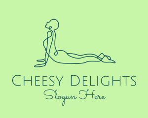 Yoga Stretch Pose logo design