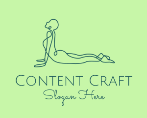 Yoga Stretch Pose logo design