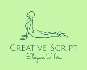 Yoga Stretch Pose logo design