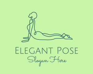 Pose - Yoga Stretch Pose logo design
