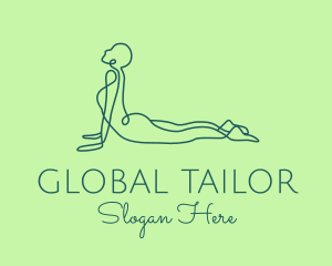 Yoga Stretch Pose logo design