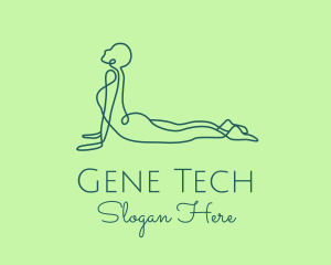 Yoga Stretch Pose logo design