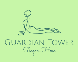 Yoga Stretch Pose logo design