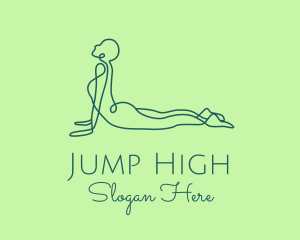 Yoga Stretch Pose logo design