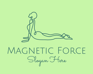 Yoga Stretch Pose logo design