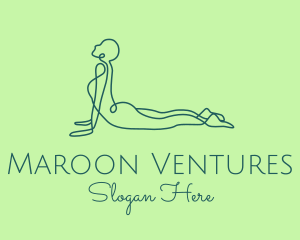 Yoga Stretch Pose logo design