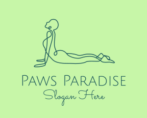 Yoga Stretch Pose logo design