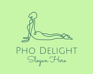 Yoga Stretch Pose logo design