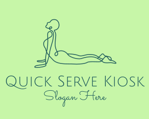 Yoga Stretch Pose logo design