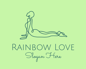 Yoga Stretch Pose logo design