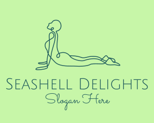 Yoga Stretch Pose logo design