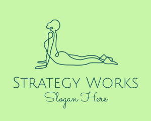 Yoga Stretch Pose logo design