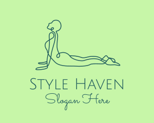 Yoga Stretch Pose logo design