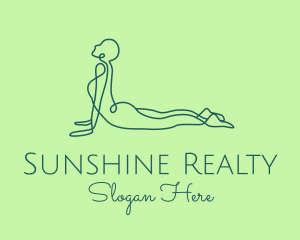 Yoga Stretch Pose logo design