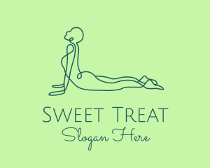 Yoga Stretch Pose logo design