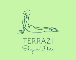 Yoga Stretch Pose logo design