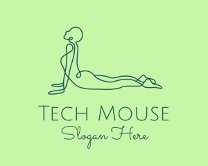 Yoga Stretch Pose logo design