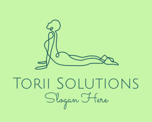 Yoga Stretch Pose logo design