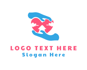 Love - Hand Shelter Charity logo design