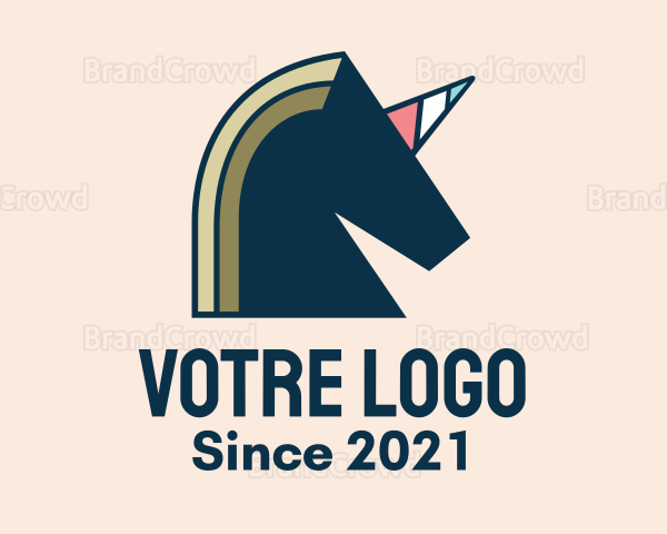 Mythical Unicorn Horse Logo