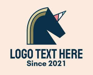 Corporation - Mythical Unicorn Horse logo design