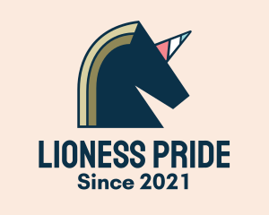 Mythical Unicorn Horse logo design