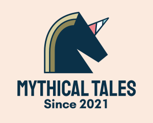 Mythical Unicorn Horse logo design