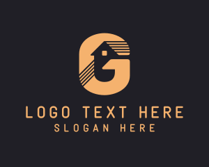 Orange - Home Realty Letter G logo design