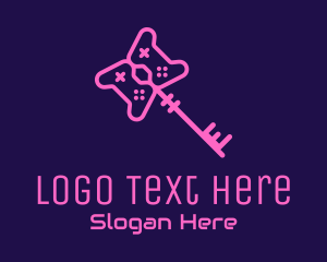 Pink - Pink Gamer Key logo design