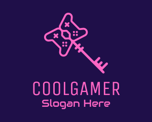 Game Stream - Pink Gamer Key logo design