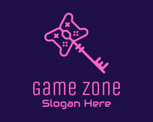 Pink Gamer Key  logo design