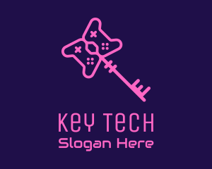 Pink Gamer Key  logo design