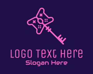 Key - Pink Gamer Key logo design