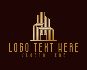 Condo - Elegant Tower Architecture logo design
