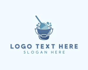 Bucket - Cleaning Bucket Housekeeping logo design