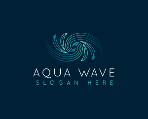 Abstract Wave Vortex logo design