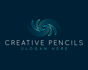 Abstract Wave Vortex logo design