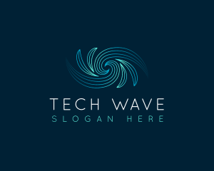Abstract Wave Vortex logo design