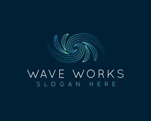 Abstract Wave Vortex logo design