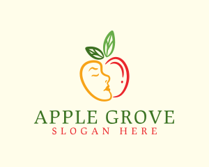 Face Apple Nature logo design