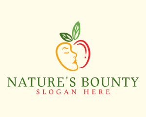 Face Apple Nature logo design