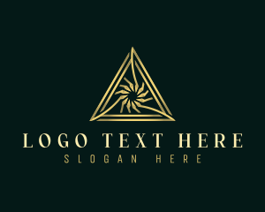 Banking - Luxury Vortex Triangle logo design