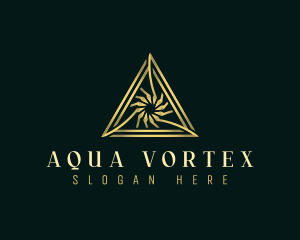 Luxury Vortex Triangle logo design