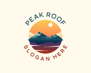 Mountain Peak Scenery logo design