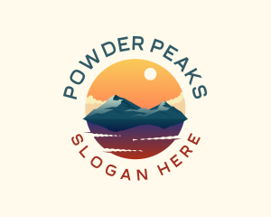 Mountain Peak Scenery logo design