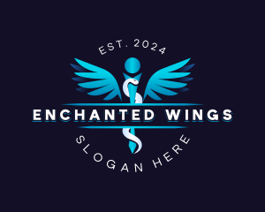 Caduceus Wing Medical logo design