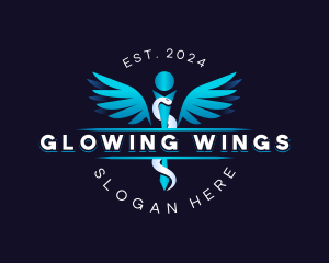 Caduceus Wing Medical logo design