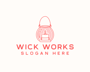 Wick - Candle Craft Monoline logo design