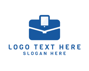 Smartphone - Mobile Travel Briefcase logo design