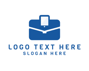 Phone - Mobile Travel Briefcase logo design
